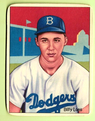 Picture, Helmar Brewing, Helmar This Great Game Card # 86, Loes, Billy, Portrait chest up, Brooklyn Dodgers